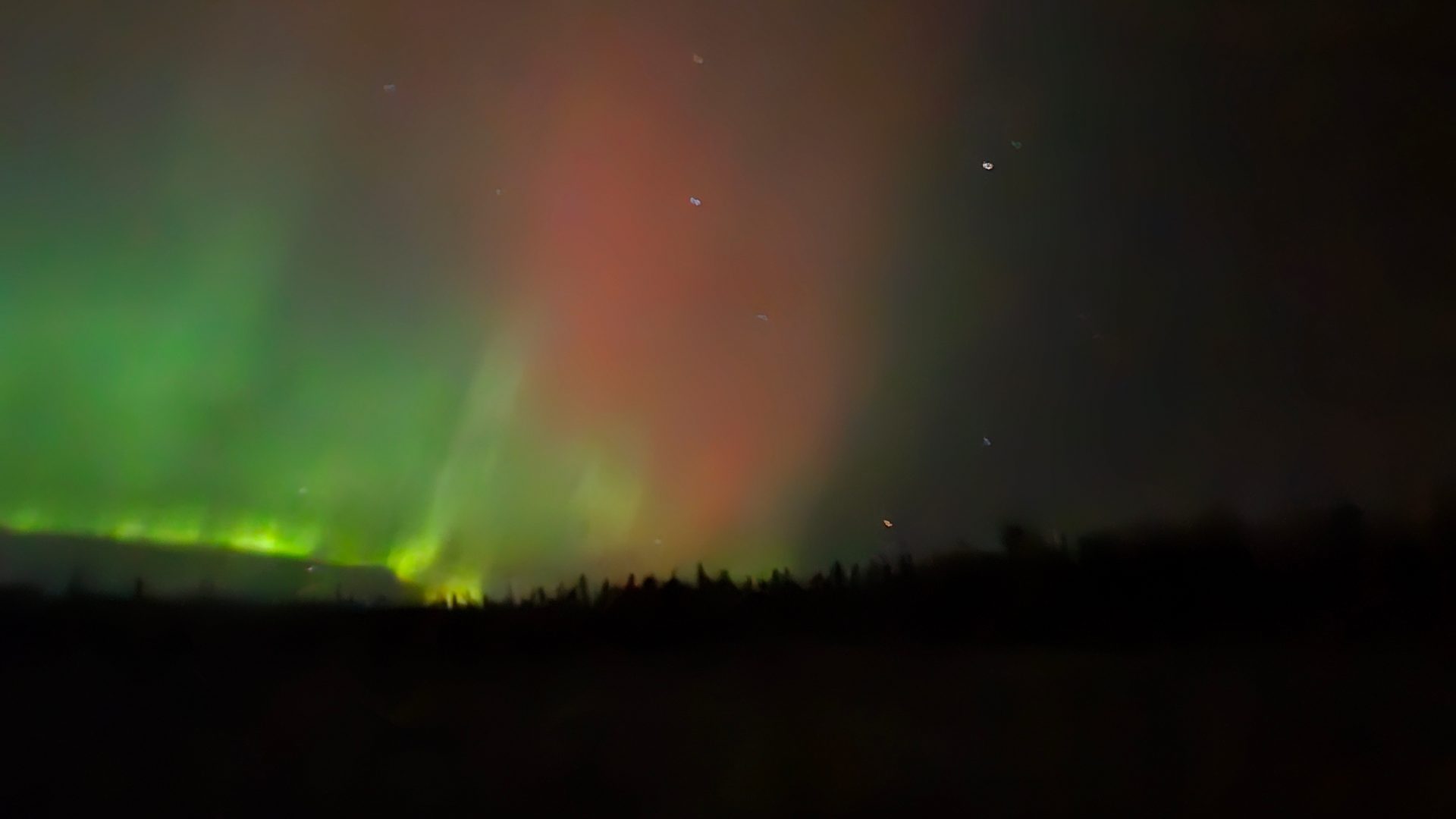 Northern lights over northern Wisconsin